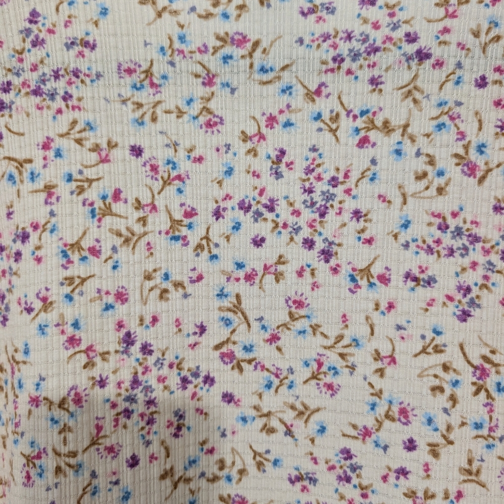 Torrid Floral Texture Jersey V-Neck Long Sleeve Tiered Top in Size 2 (18/20) - Picture 12 of 14